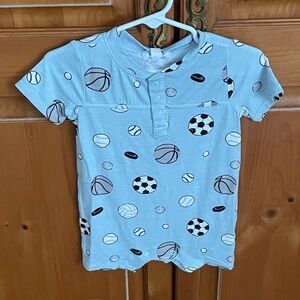 NWT Angel Dear Bamboo Sports Print Shortie Romper 6-12M